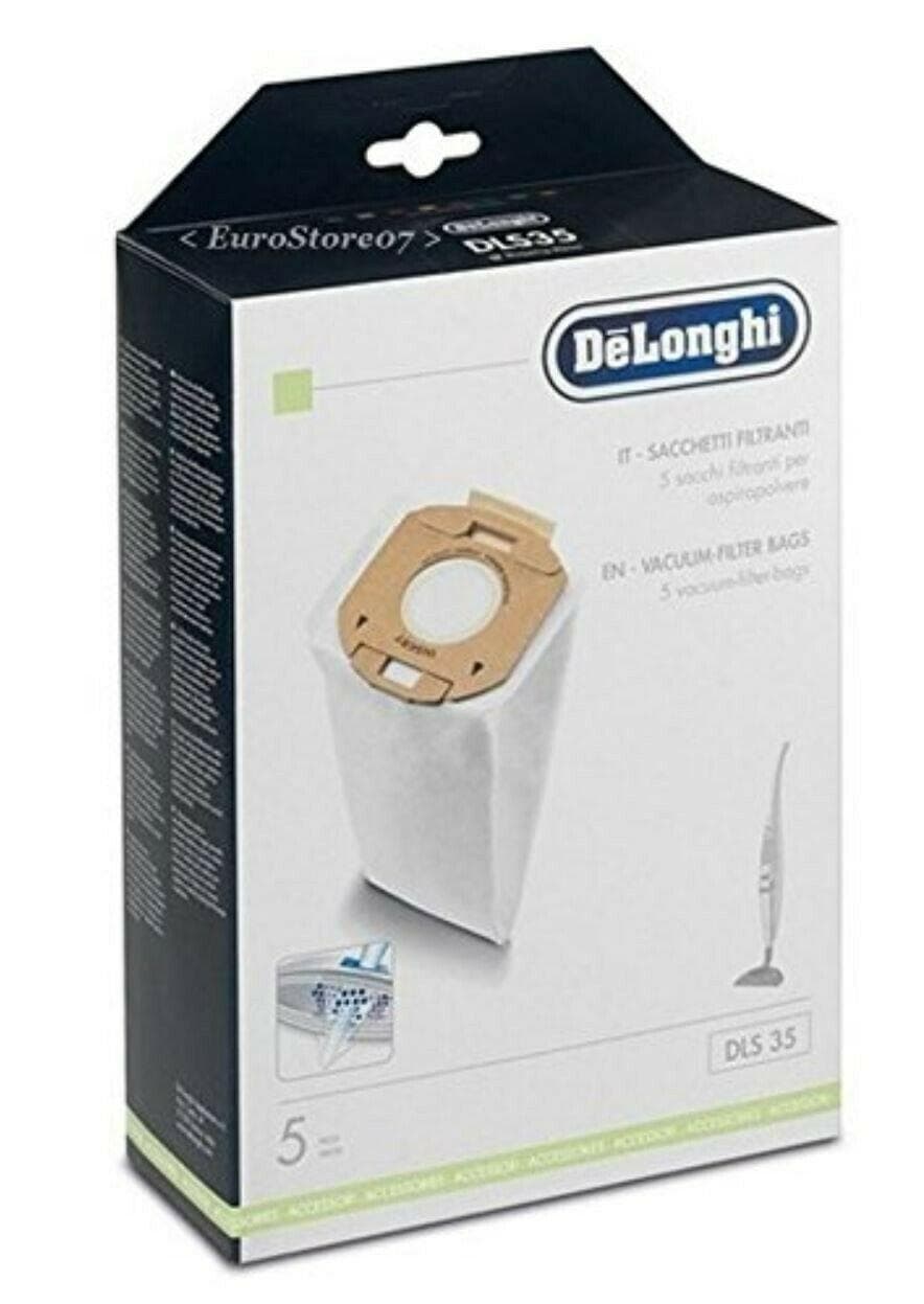 5 SACCHI SACCHETTI ASPIRAPOLVERE DE LONGHI XLC 6050 DLS35 CD 24093003 in prodotto EuroStore07 - Alatri, commercioVirtuoso.it