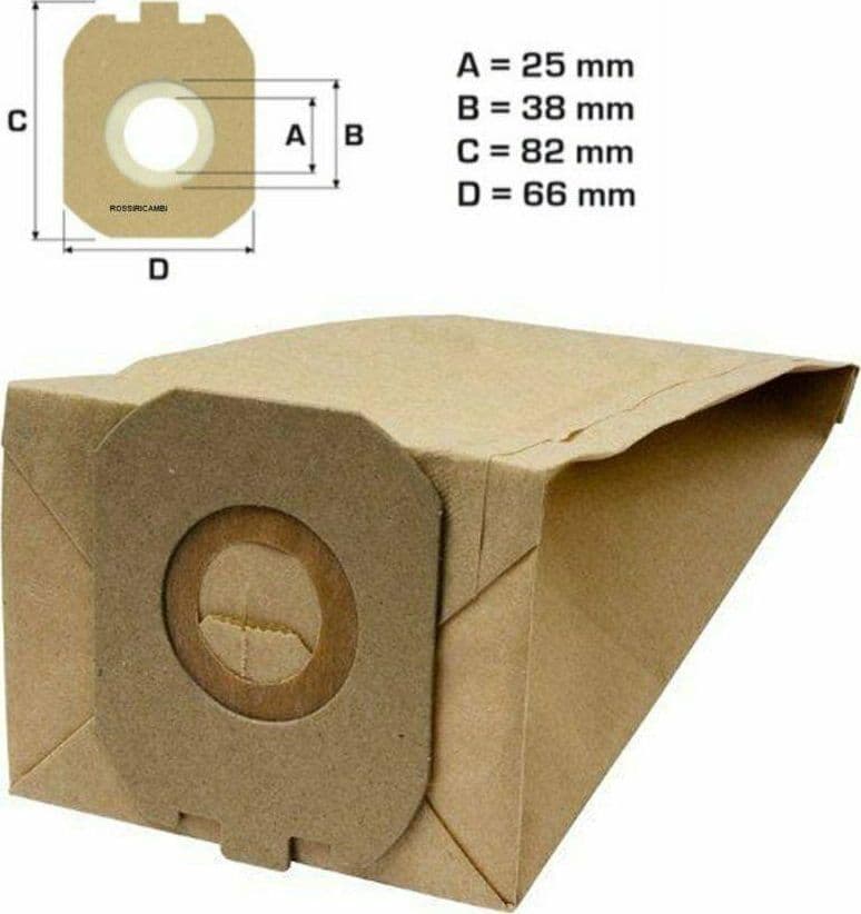 8 SACCHETTI ASPIRAPOLVERE ADATTI HOTPOINT HS B 15 / B 10 + RW 31 in prodotto EuroStore07 - Alatri, commercioVirtuoso.it