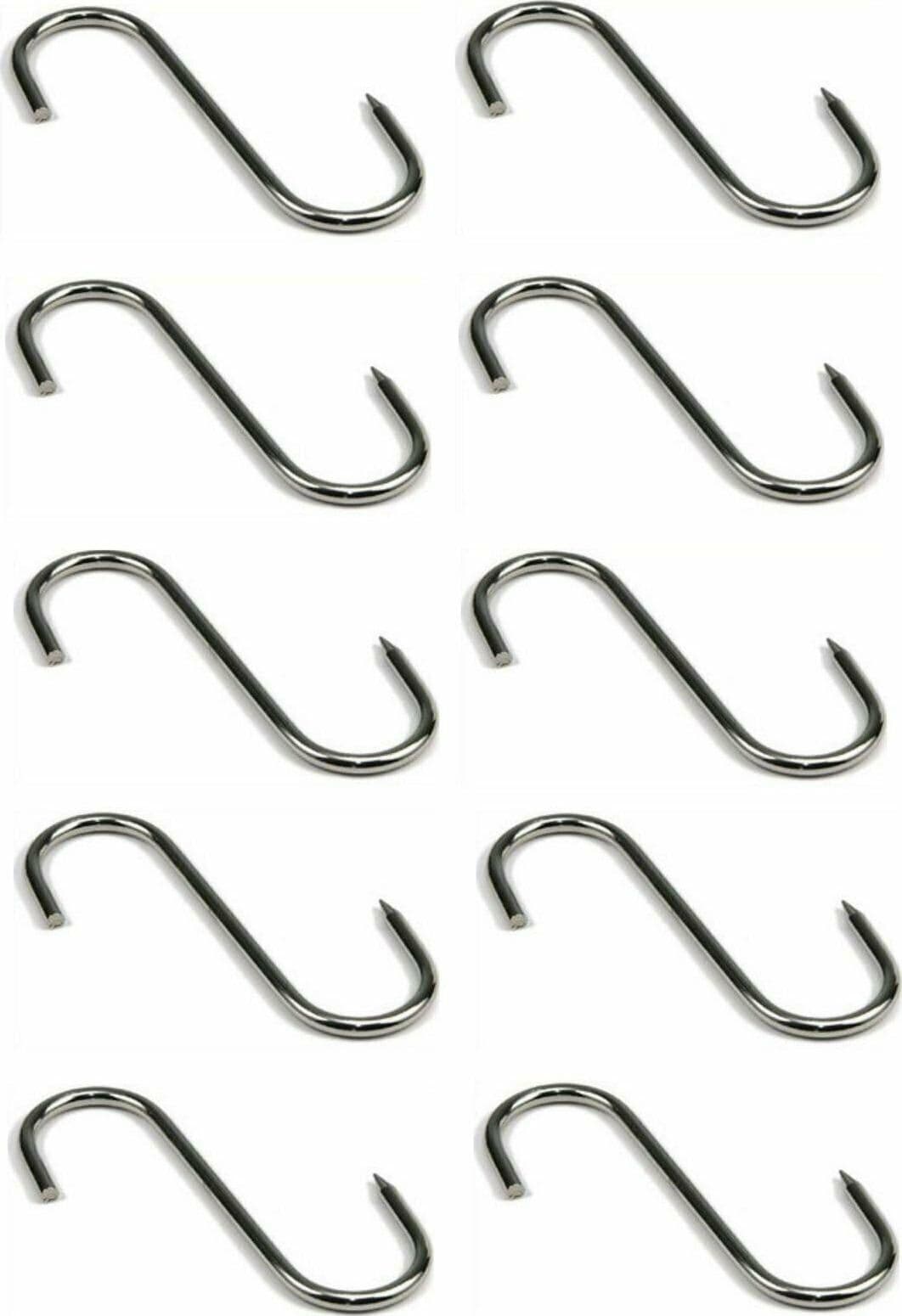 GANCIO DA MACELLAIO ø mm.8x180 INOX 10 PZ ALIMENTI INSACCATI CARNE FERR 206471 in prodotto EuroStore07 - Alatri, commercioVirtuoso.it