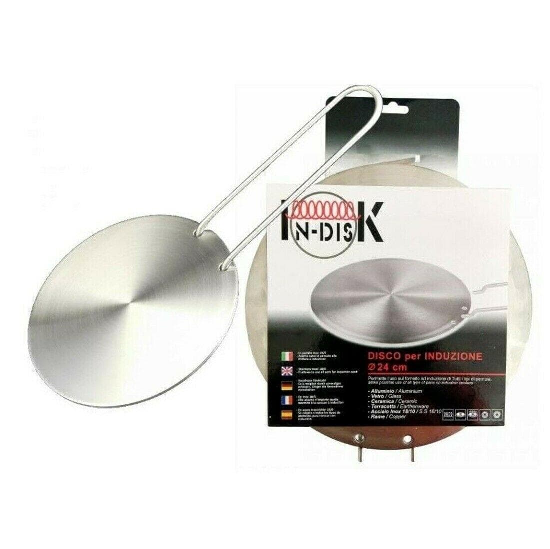 PIASTRA RADIANTE DISCO DIFFUSORE INDUZIONE VETROCERAMICA Ø cm 24 IN ACCIAIO in prodotto EuroStore07 - Alatri, commercioVirtuoso.it