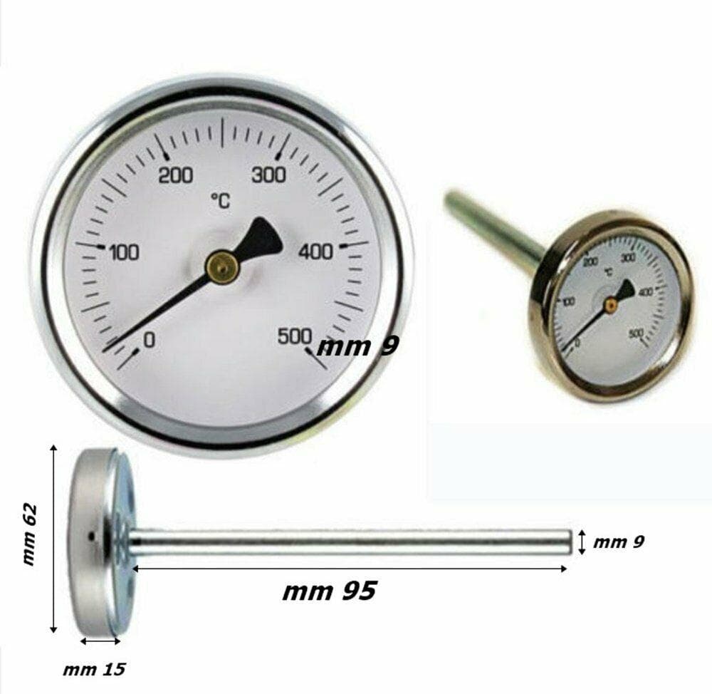 BARBECUE 1 TERMOMETRO 500 ^ GRADI SONDA LUNGA CM 10 FORNO A LEGNA I INOX in prodotto EuroStore07 - Alatri, commercioVirtuoso.it