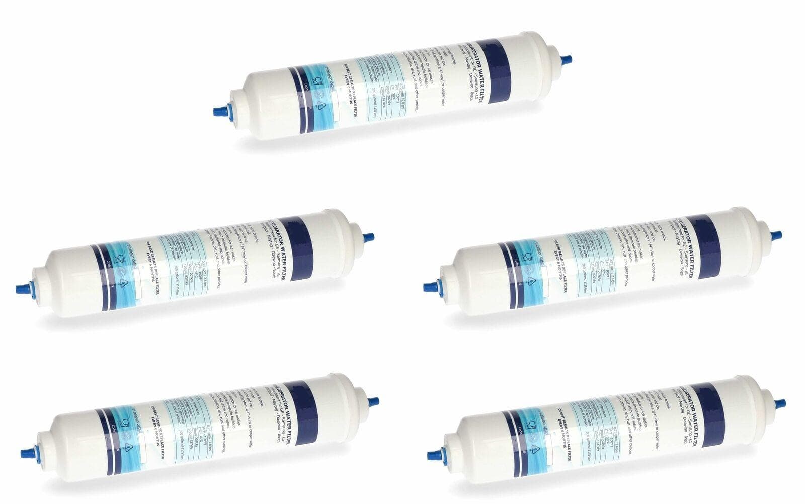 5 FILTRI ACQUA FRIGORIFERO AMERICANO SAMSUNG LG INDESIT WHIRLPOOL UNIVERSALE FF3 in prodotto EuroStore07 - Alatri, commercioVirtuoso.it