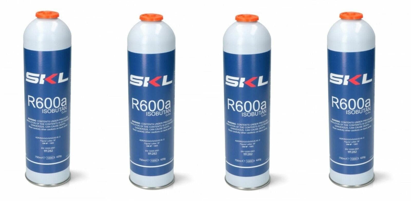 BOMBOLA GAS R 600 REFRIGERANTE FRIGORIFEO E FREEZER R600 - R600A 420 GR 4 PZ in prodotto EuroStore07 - Alatri, commercioVirtuoso.it