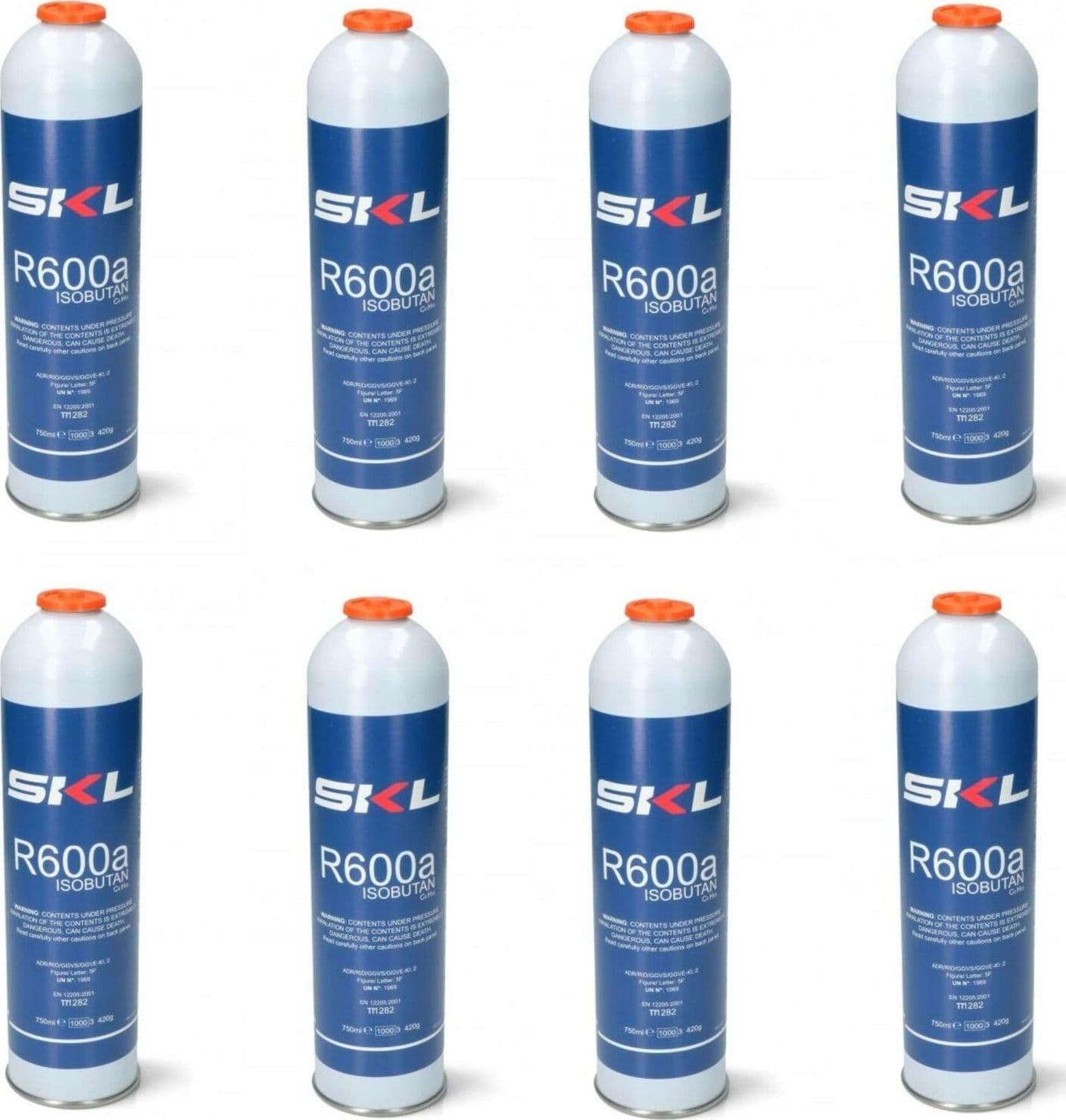 8 PZ BOMBOLA GAS REFRIGERANTE FRIGO E FREEZER R600 - R600A 420 GR OM REF000UN in prodotto EuroStore07 - Alatri, commercioVirtuoso.it