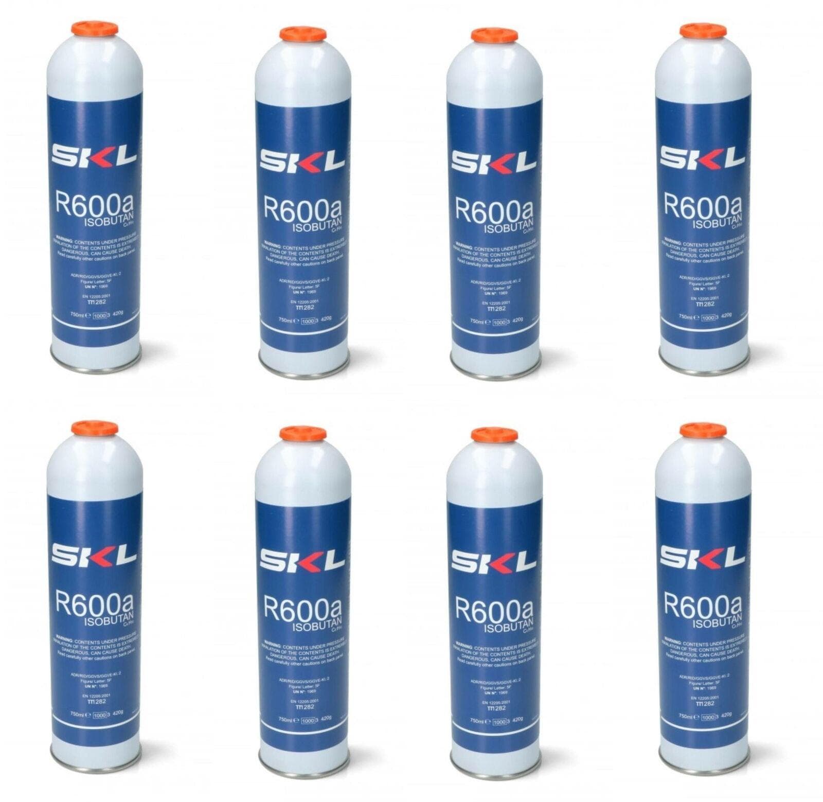 8 PZ BOMBOLA GAS REFRIGERANTE FRIGO E FREEZER R600 - R600A 420 GR OM REF000UN in prodotto EuroStore07 - Alatri, commercioVirtuoso.it