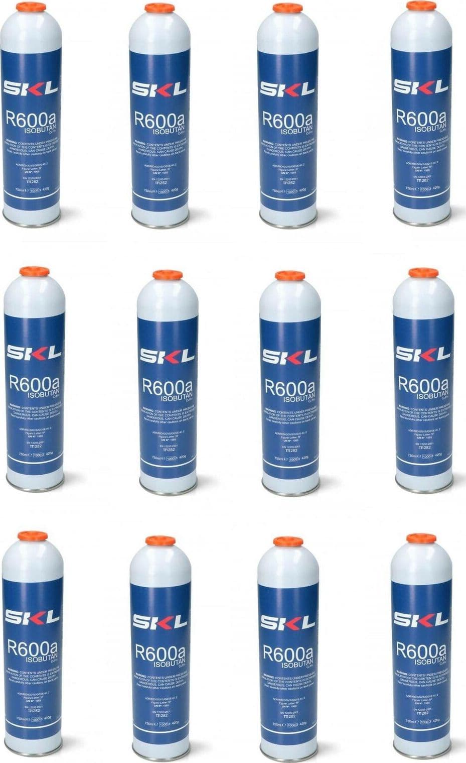 12 PZ BOMBOLA GAS REFRIGERANTE FRIGO E FREEZER R600 - R600A 420 GR OM REF000UN in prodotto EuroStore07 - Alatri, commercioVirtuoso.it