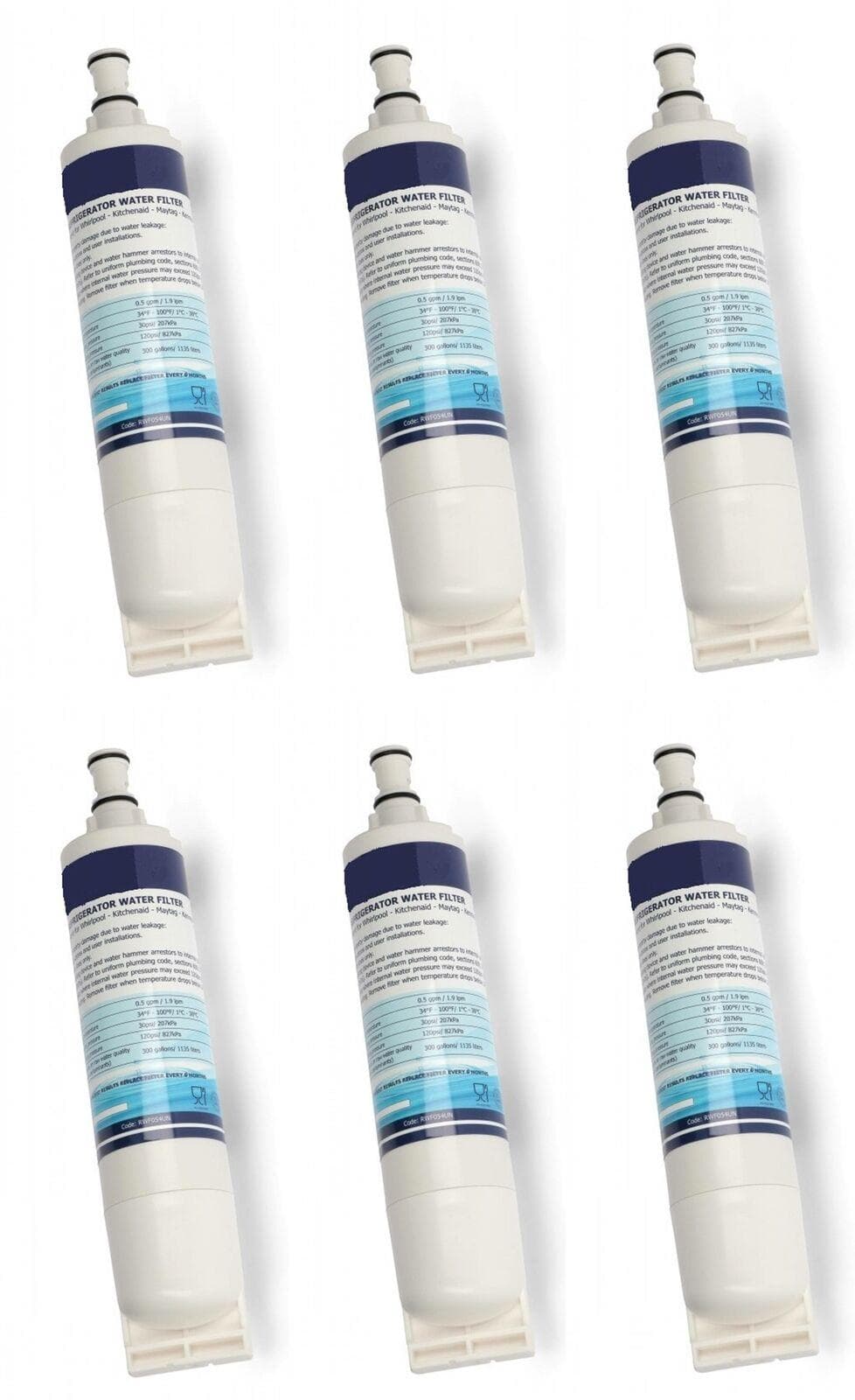 6 FILTRI ACQUA FRIGORIFERO WHIRLPOOL 481281728986 484000008726 NO ORIGINALE in prodotto EuroStore07 - Alatri, commercioVirtuoso.it