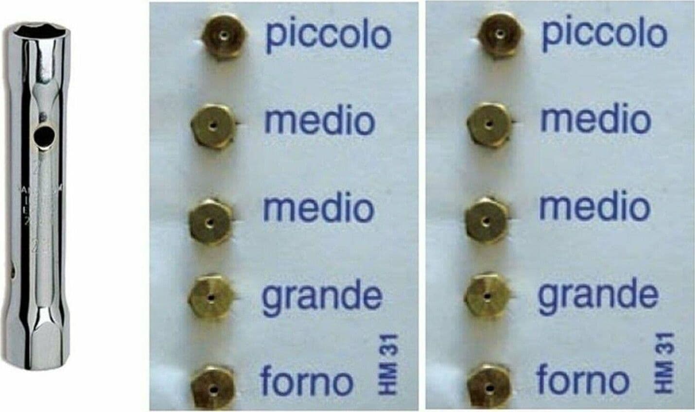 10 UGELLI UNIVERSALI A GAS BOMBOLA GPL CUCINE GAS + CHIAVE A TUBO 6 / 7 2 MEDI in prodotto EuroStore07 - Alatri, commercioVirtuoso.it