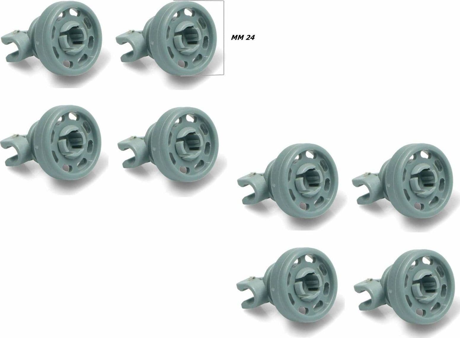 8 RUOTA RUOTE CESTELLO LAVASTOVIGLIE COMPATIBILE BOSCH 424717- 066321 FL22 in prodotto EuroStore07 - Alatri, commercioVirtuoso.it