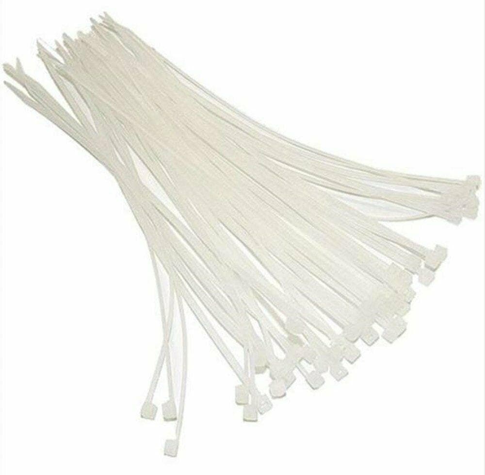 100 FASCETTE AUTOSERRANTI NYLON BIANCHE MM.9,0x760 CABLAGGIO CAVI FERR 297929 in prodotto EuroStore07 - Alatri, commercioVirtuoso.it