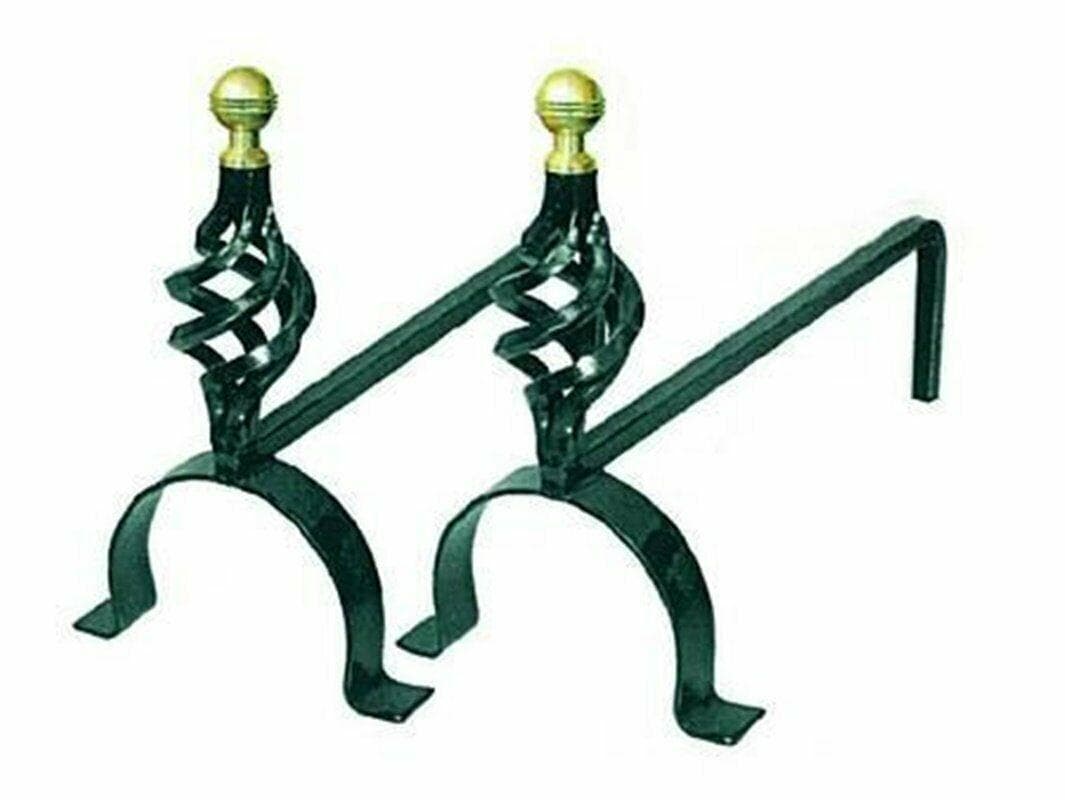 ALARI CAMINO 2 PEZZI CM 40 h X 25 DECORAZIONE PIGNA FERRO VERNICIATO FERR 245845 in prodotto EuroStore07 - Alatri, commercioVirtuoso.it