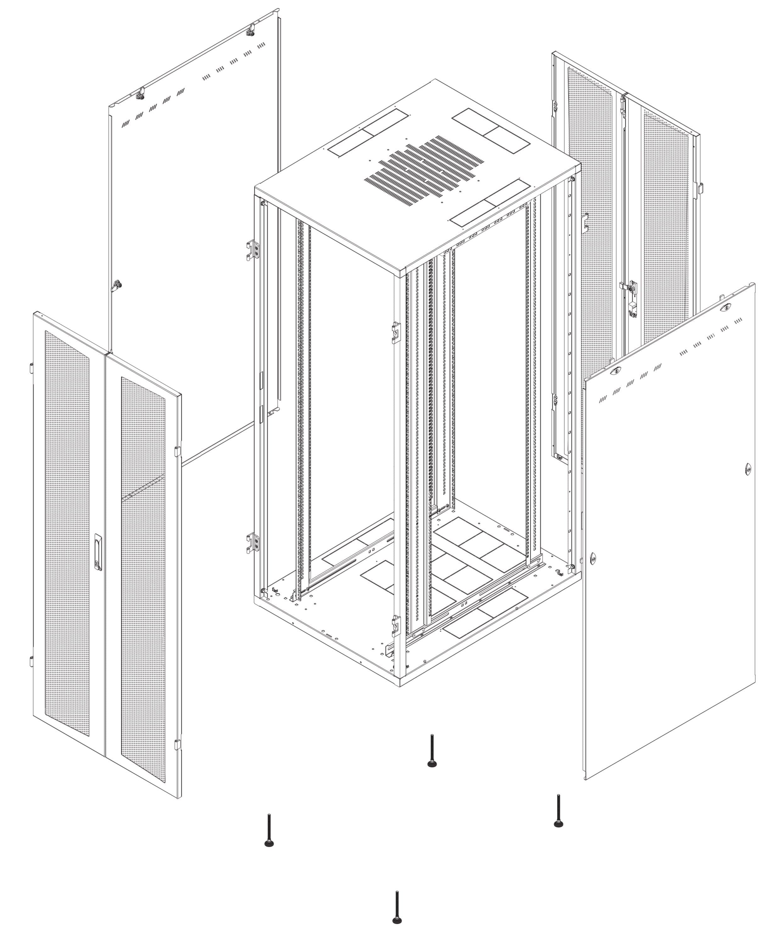 Armadio Server Rack NextGen 1000 19'' 800x1000 42U Nero Doppia Porta Grigliata in  Scontolo.net - Potenza, commercioVirtuoso.it