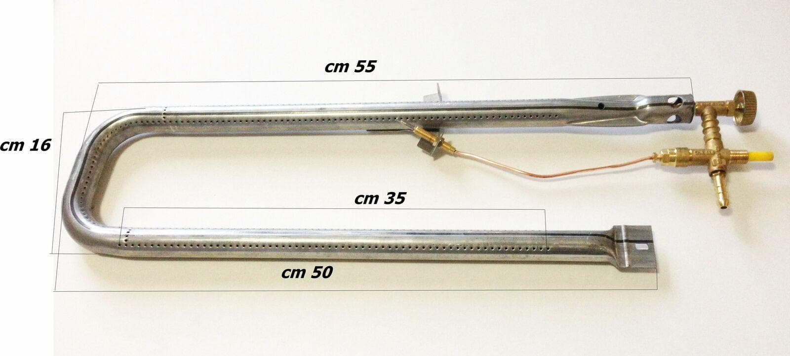 BRUCIATORE PER BARBECUE FAI DA TE CM 50 GAS BOMBOLA CON VALVOLA SICUREZZA A 3 in prodotto EuroStore07 - Alatri, commercioVirtuoso.it