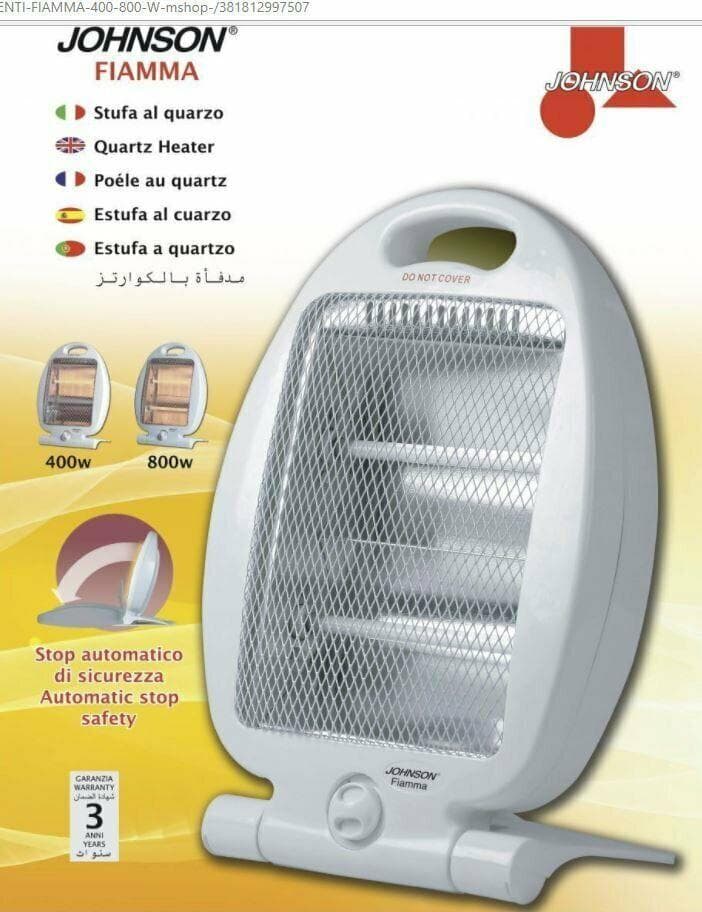 STUFA ELETTRICA ALOGENA CON 2 POTENZE 400 - 800 CON SICUREZZA FER 252546 in prodotto EuroStore07 - Alatri, commercioVirtuoso.it