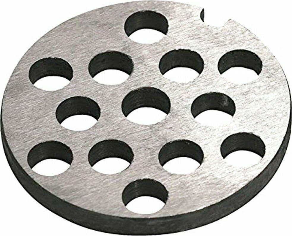 DISCO PIASTRA PER TRITACARNE N 5 FORO 8 MM IN ACCIAIO BRUNITO FERR 255936 in prodotto EuroStore07 - Alatri, commercioVirtuoso.it