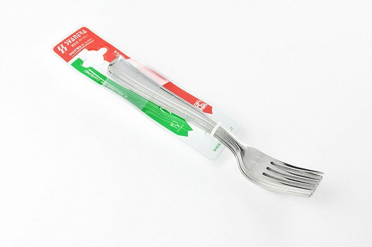 FORCHETTE DA TAVOLA 6 PEZZI CROMATE INOX in prodotto EuroStore07 - Alatri, commercioVirtuoso.it