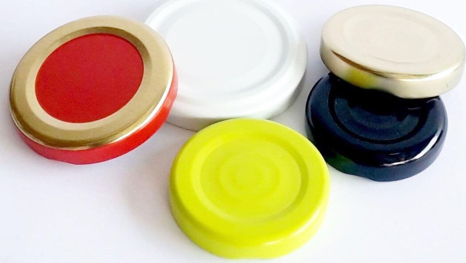 CAPSULA MM 58 ALTO h 15 mm TAPPO BARATTOLO VASETTI VETRO MARMELLATA PZ 100 MISTI in prodotto EuroStore07 - Alatri, commercioVirtuoso.it