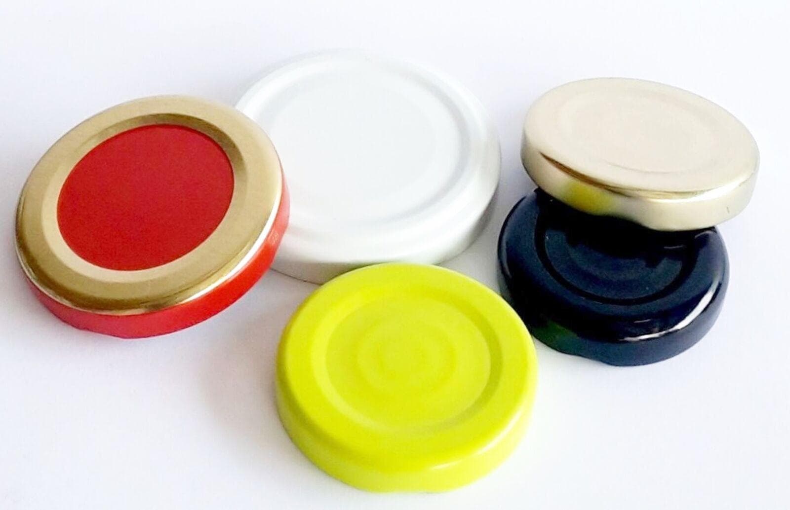 CAPSULA MM 58 ALTO h 15 mm TAPPO BARATTOLO VASETTI VETRO MARMELLATA PZ 100 MISTI in prodotto EuroStore07 - Alatri, commercioVirtuoso.it