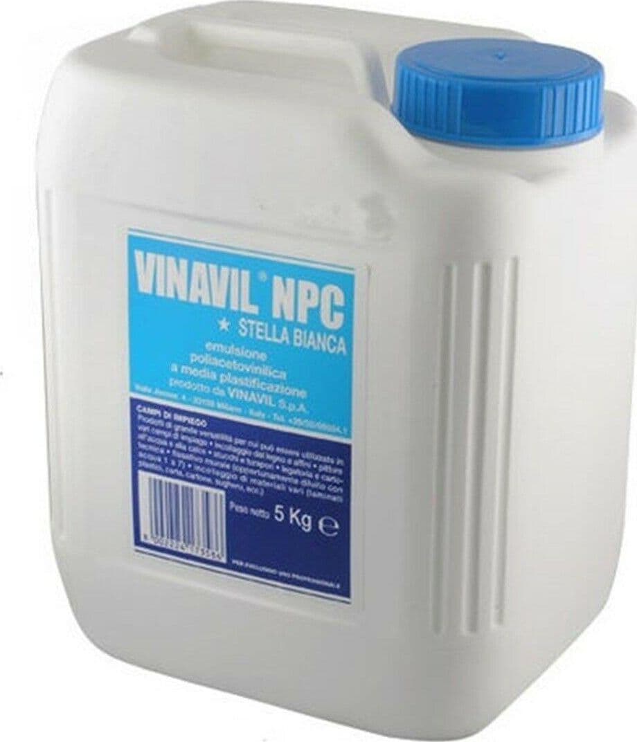 COLLA VINAVIL NPC 5 KG LEGNO CARTA SUGHERO TELA NO SOLVENTI TAPPO BLU FER 74667 in prodotto EuroStore07 - Alatri, commercioVirtuoso.it