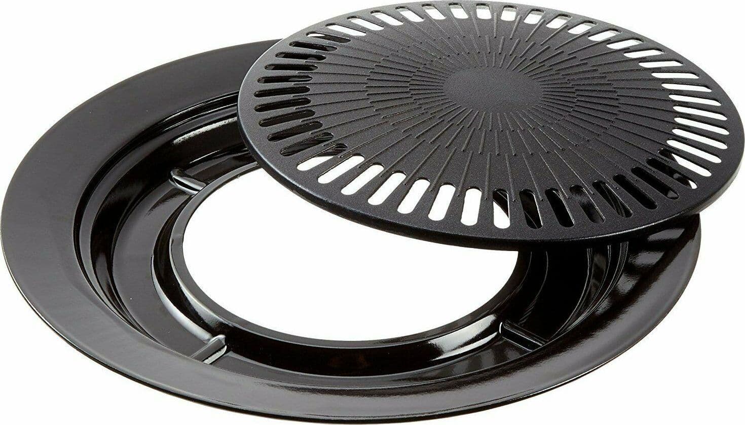 BISTECCHIERA CM 32 GRIL CON ACQUA PER FORNELLO A GAS NO FUMO BARBECUE CAMPEGGIO in prodotto EuroStore07 - Alatri, commercioVirtuoso.it