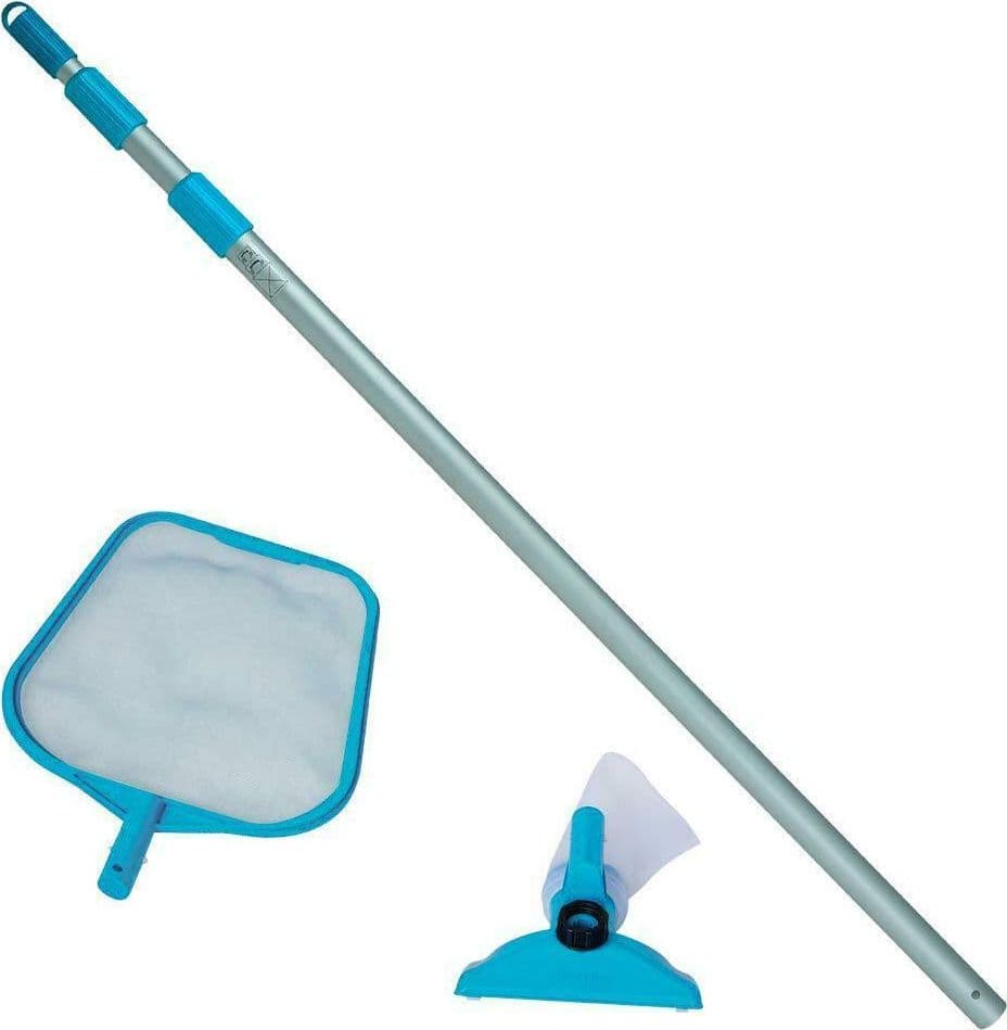 KIT PULIZIA PISCINA RETINO MANICO SPAZZOLA - INTEX 28002 -- FER 220163 in prodotto EuroStore07 - Alatri, commercioVirtuoso.it