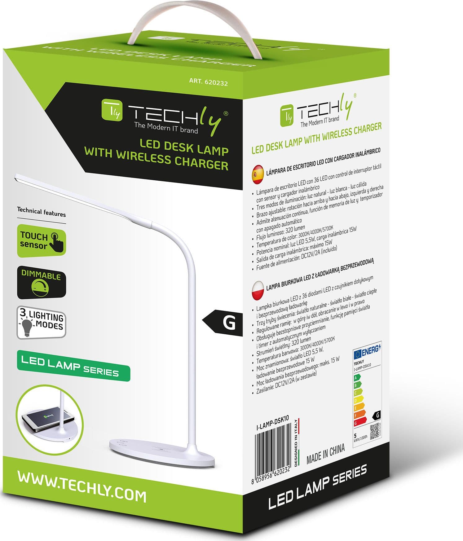 Lampada a 36 LED da Scrivania con Caricatore Wireless Integrato per Smartphone in Lampade da tavolo e abat-jour Scontolo.net - Potenza, commercioVirtuoso.it