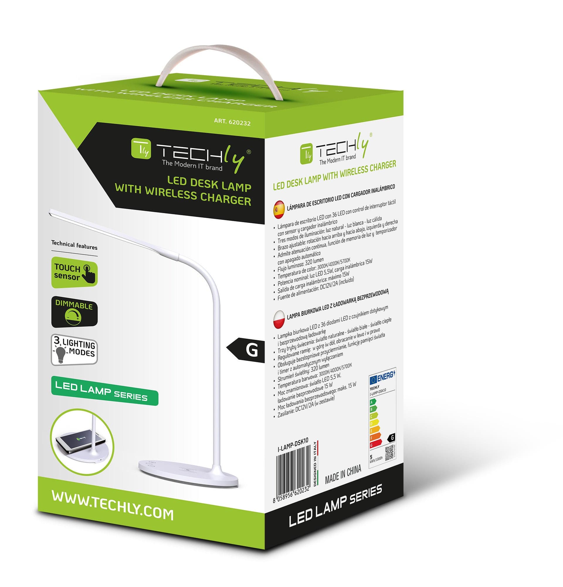 Lampada a 36 LED da Scrivania con Caricatore Wireless Integrato per Smartphone in Lampade da tavolo e abat-jour Scontolo.net - Potenza, commercioVirtuoso.it