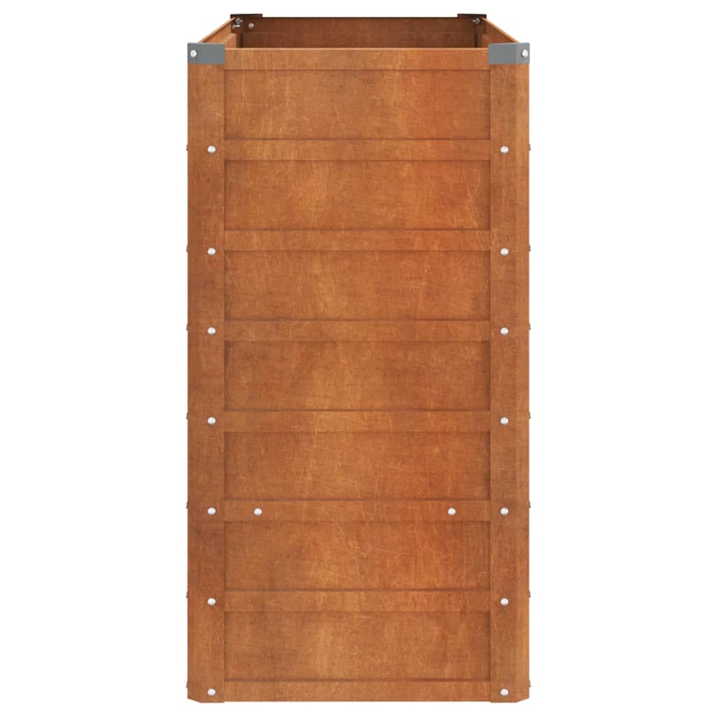 Letto Rialzato da Giardino Ruggine 100x40x77 cm Acciaio Corten in Fioriere Esplodia - Napoli, commercioVirtuoso.it