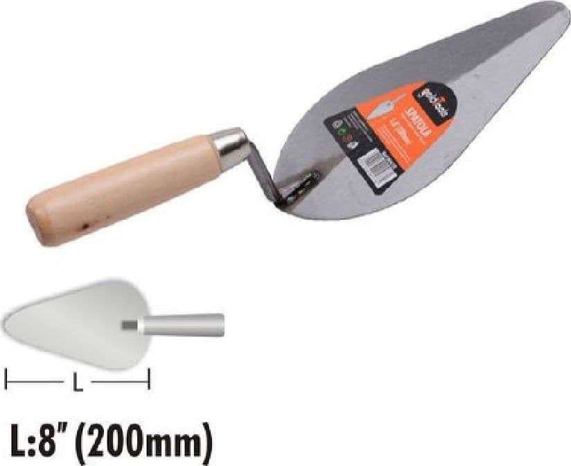 Spatola Forma Pesca Cazzuola Acciaio 200mm 8" Manico In Legno Ferramenta 90478 Fai da te/Utensili elettrici e a mano/Attrezzi da giardinaggio/Cazzuole Trade Shop italia - Napoli, Commerciovirtuoso.it