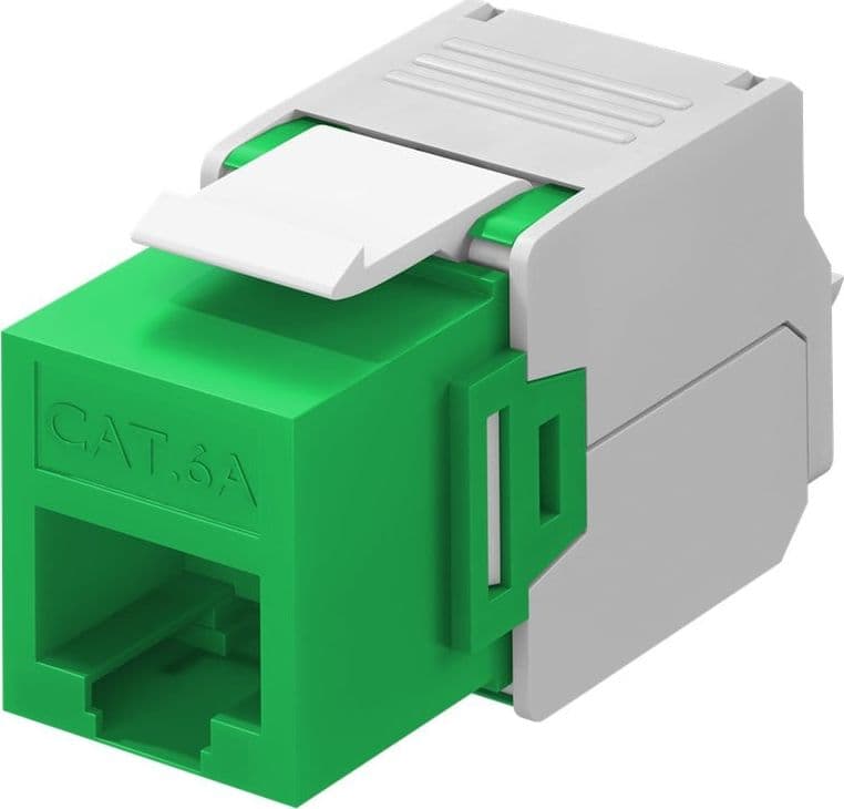 Frutto Keystone RJ45 Cat6A UTP 500MHz Verde in Cavi Ethernet Scontolo.net - Potenza, commercioVirtuoso.it