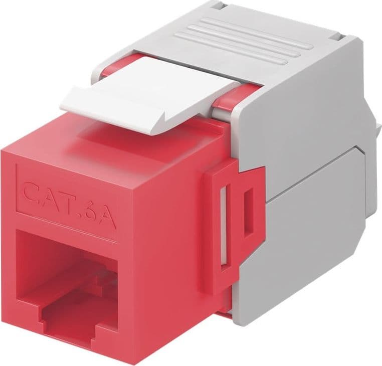 Frutto Keystone RJ45 Cat6A UTP 500MHz Rosso in Cavi Ethernet Scontolo.net - Potenza, commercioVirtuoso.it