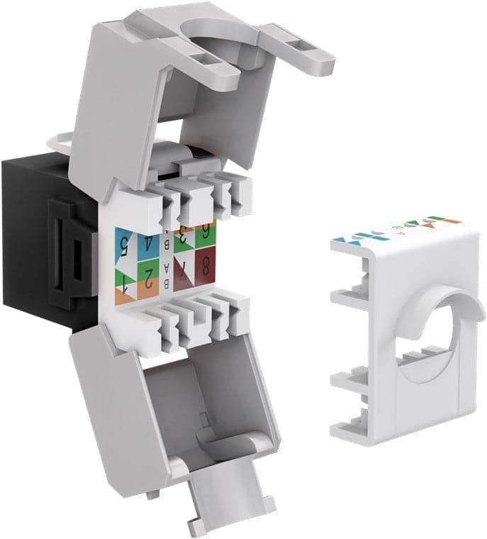 Frutto Keystone RJ45 Cat6A UTP 500MHz Nero in Cavi Ethernet Scontolo.net - Potenza, commercioVirtuoso.it