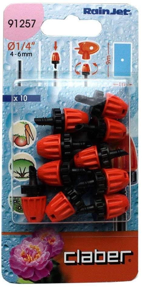 CLABER 91257 MICROIRRIGATORE A STRISCIA DA 1/4 CF 10 PZ IRRIGAZIONE FIORIERE in prodotto EuroStore07 - Alatri, commercioVirtuoso.it