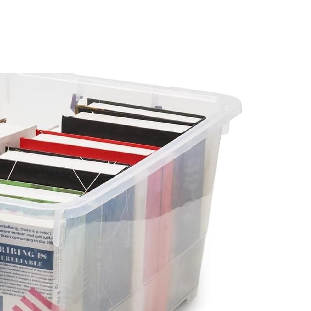 Kit 2pz Scatole Porta Tutto Porta Oggetti Plastica Trasparente 4Ruote 60x40 H33cm in Contenitori con coperchio Danyx - Casoria, commercioVirtuoso.it