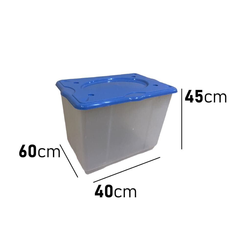 Kit 2pz Scatole Porta Tutto Porta Oggetti Plastica Trasparente 4Ruote 60x40 H45cm in Contenitori con coperchio Danyx - Casoria, commercioVirtuoso.it