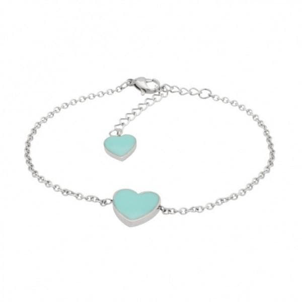Marlù BRACCIALE CON CUORE SMALTO TURCHESE