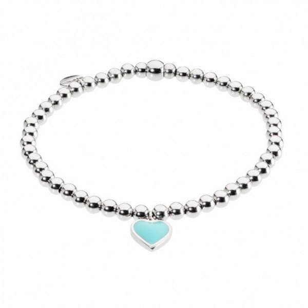 Marlù Bracciale con sfere e cuore smaltato