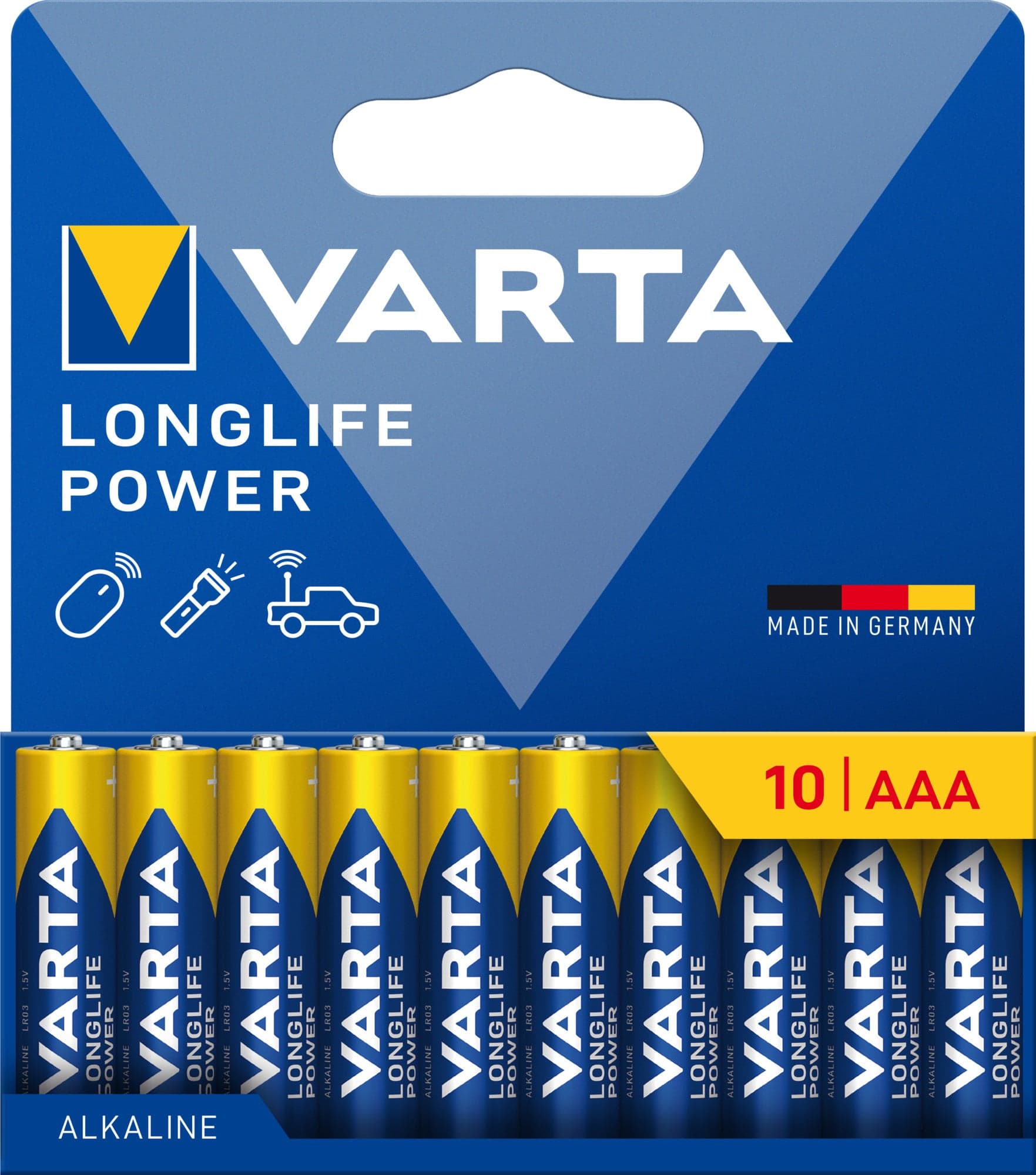 Confezione 10 Batterie Varta Longlife Power Stilo AA