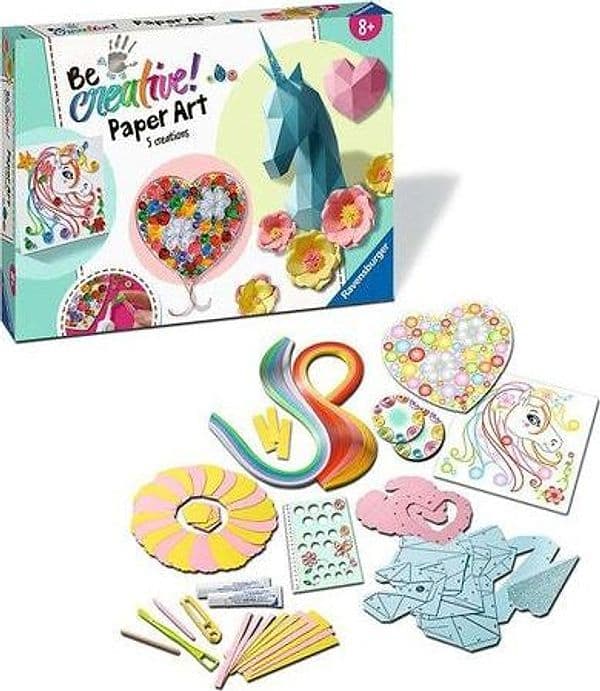 Gioco creativo Ravensburger 18236 BE CREATIVE Paper Art 5 Creations