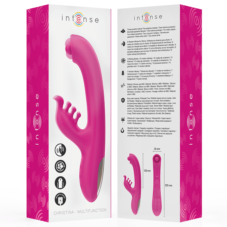 INTENSE - CHRISTINA VIBRATORE MULTIFUNZIONE RABBIT 22,5 CM ROSA in Vibratori Rabbit Desideria Shop - Latina, commercioVirtuoso.it