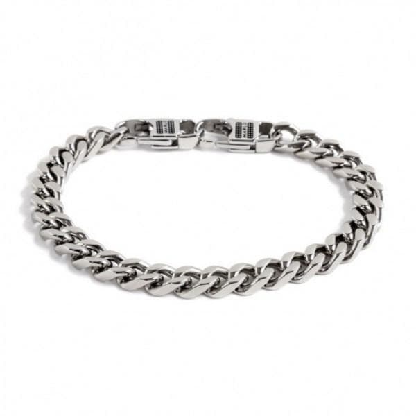 Marlù BRACCIALE ACCIAIO CATENA GRUMETTA 10 MM in Bracciali Alba Gioielli - Casoria, commercioVirtuoso.it