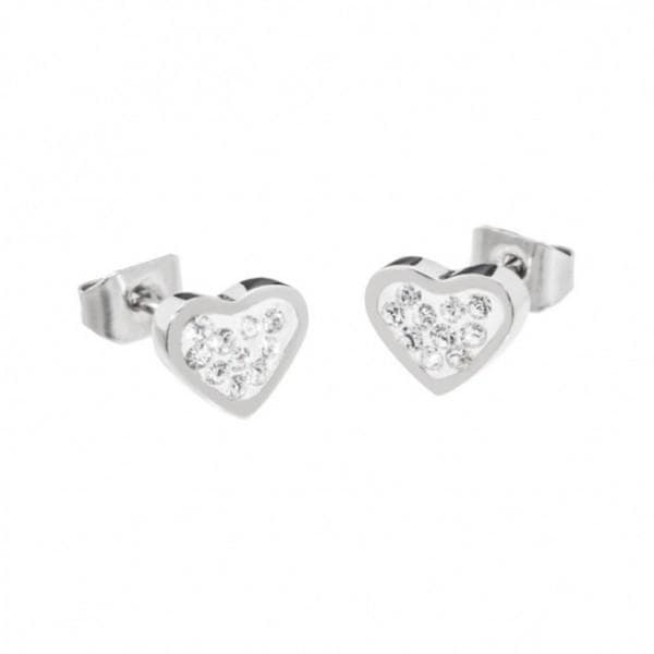 Marlù Orecchini a forma di cuore con zirconi in Orecchini Alba Gioielli - Casoria, commercioVirtuoso.it