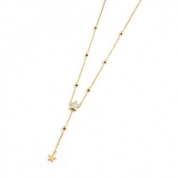 Marlù COLLANA Y PVD ORO STELLA STRASS LUCKY in Collane Alba Gioielli - Casoria, commercioVirtuoso.it