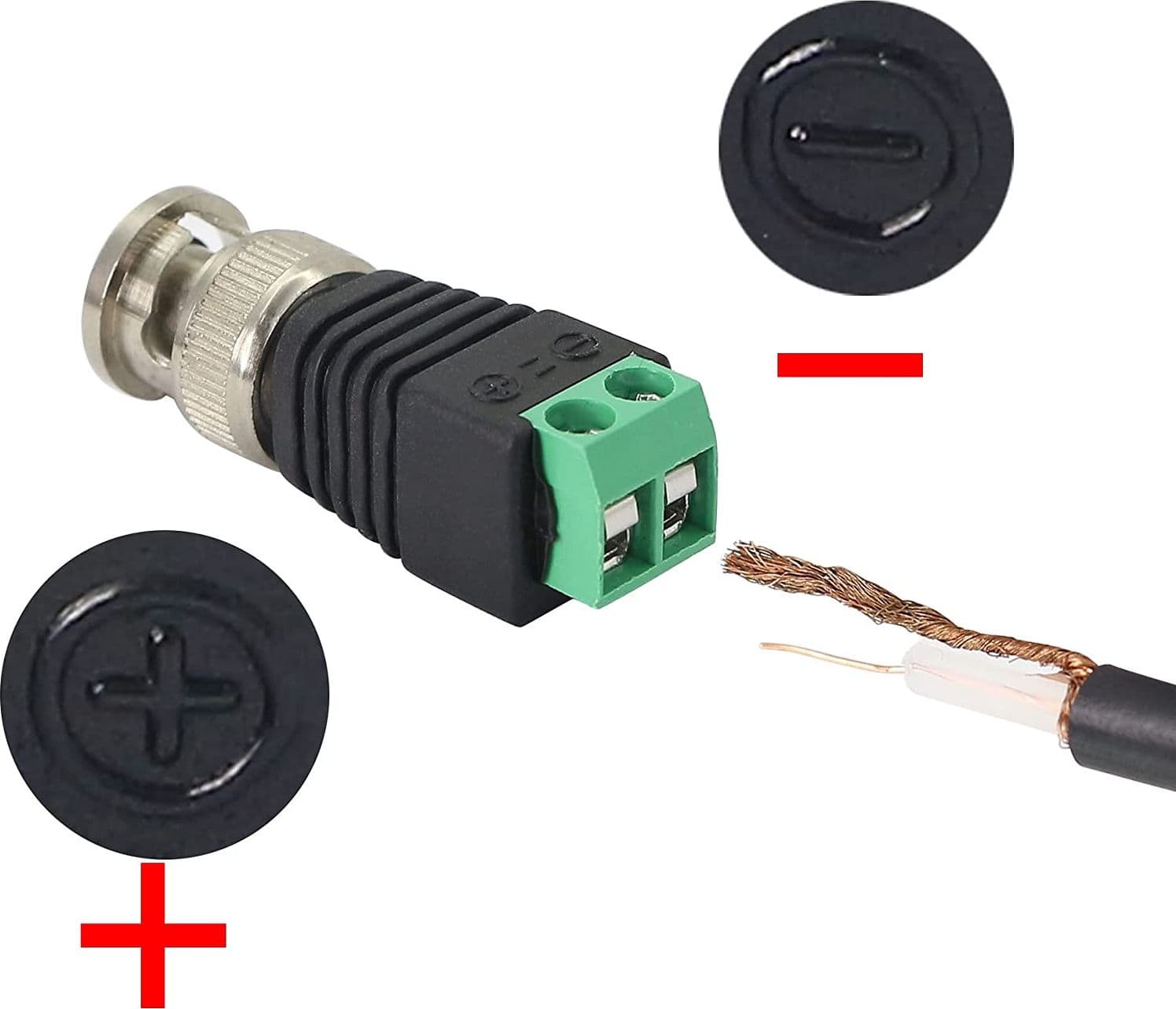 Adattatore Connettore Terminal Block 2-pin a BNC Maschio in Cavi coassiali Scontolo.net - Potenza, commercioVirtuoso.it
