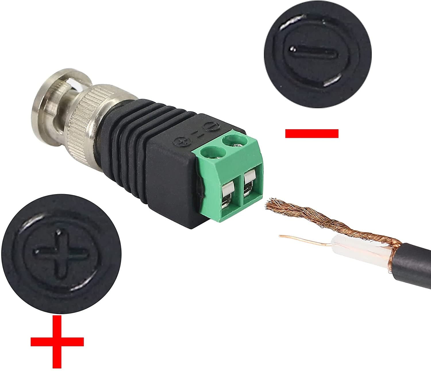 Adattatore Connettore Terminal Block 2-pin a BNC Maschio in Cavi coassiali Scontolo.net - Potenza, commercioVirtuoso.it