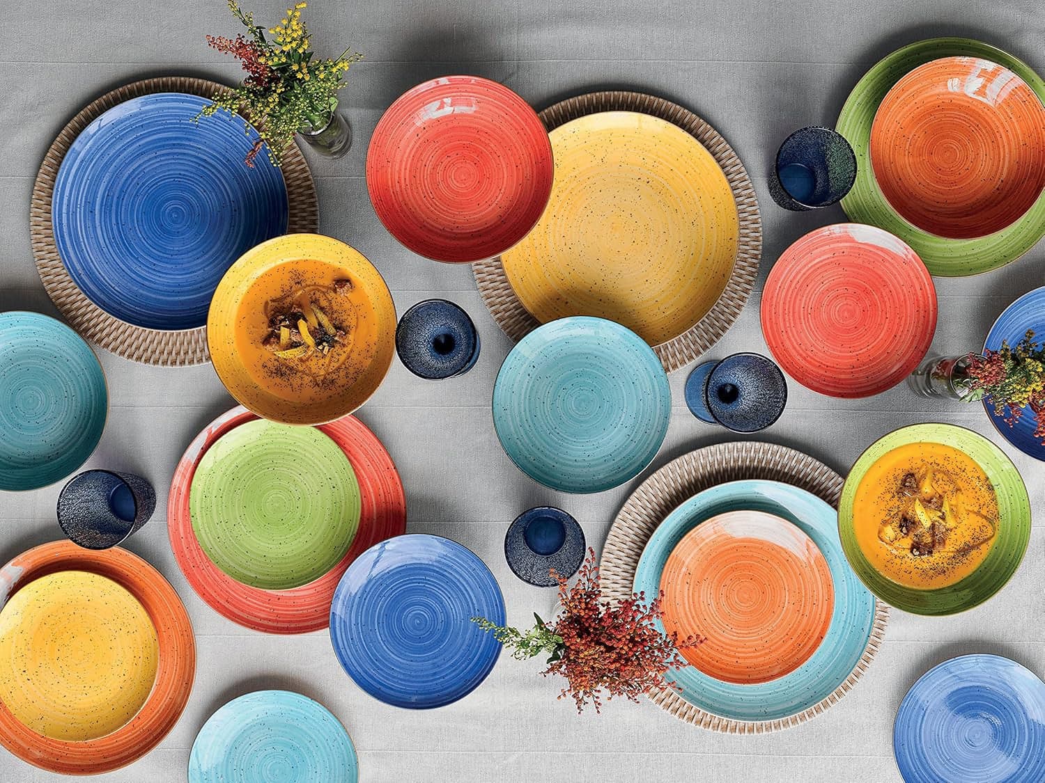 Tognana Kaleido, Servizio Piatti per 6 persone, 18 Pezzi, Porcellana, Multicolore in Piatti fondi Scontolo.net - Potenza, commercioVirtuoso.it