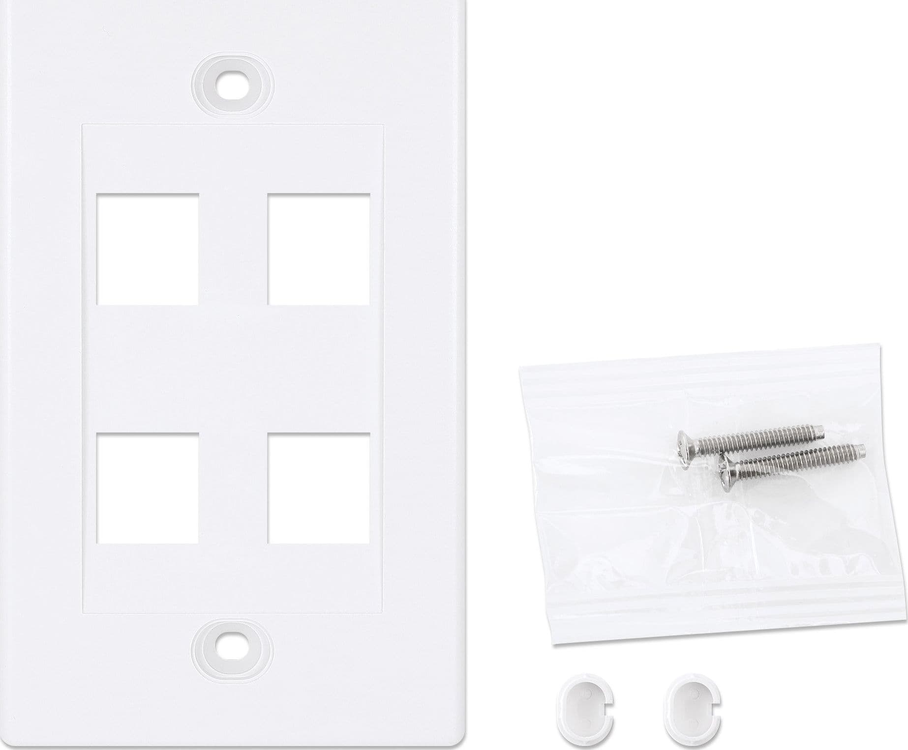 Placca Porta Frutti 4 Posti Mod.503 Bianco in Placche combinate interruttori e prese Scontolo.net - Potenza, commercioVirtuoso.it