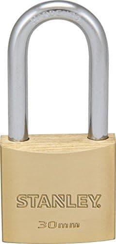 Stanley Lucchetto Arco Lungo in Acciaio Cementato, Corpo in Ottone Massiccio 30 mm, 3 Chiavi in Lucchetti con chiave Scontolo.net - Potenza, commercioVirtuoso.it