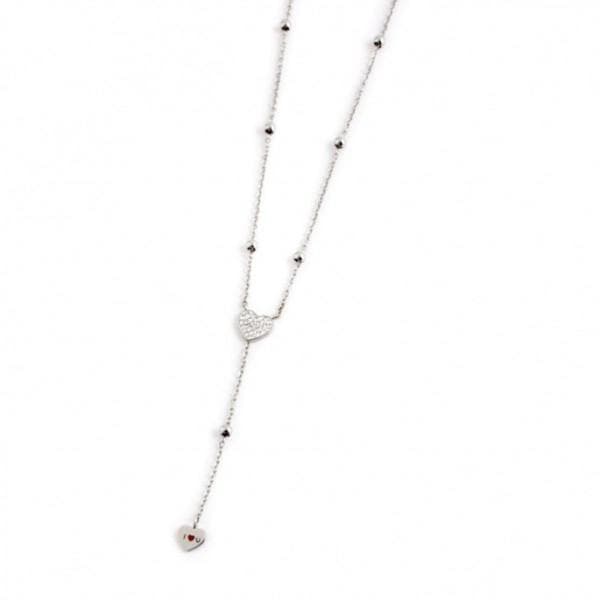Marlù COLLANA Y ACCIAIO CUORE STRASS LOVE in Collane Alba Gioielli - Casoria, commercioVirtuoso.it