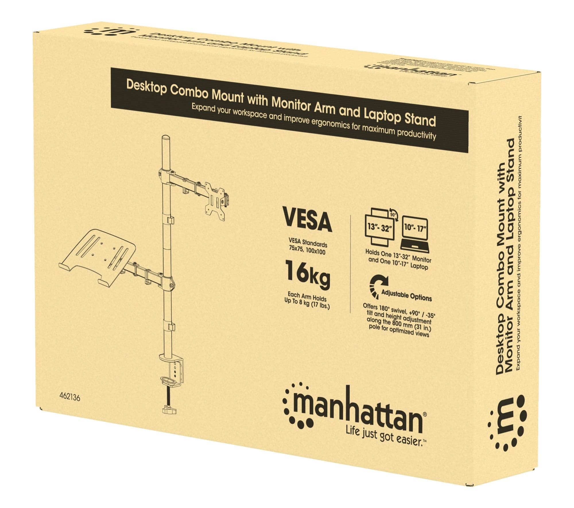Supporto da Scrivania Braccio per Monitor 13-32'' e Mensola per Laptop in Supporti Scontolo.net - Potenza, commercioVirtuoso.it